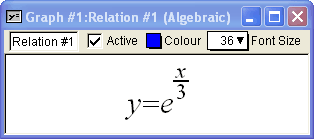 y=e^(x/3)