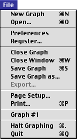 The File menu