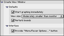 Create View Window Preferences