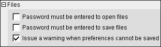 Files preferences